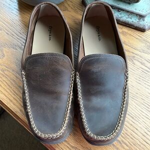 Men’s Frye & Co brown slip ons. Size 9.5